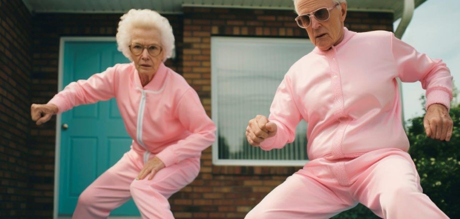 Zwei ältere Menschen tanzen