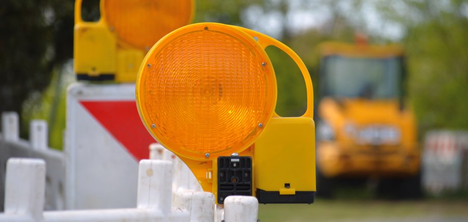 Warnlichter für Straßenarbeiten